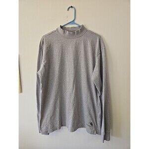 Carhartt Mock Neck Long Sleeve T Shirt‎ Gray Minimalist Workwear XL
